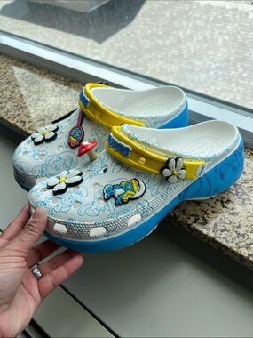 Blue & Yellow Smurf (Smurffette) Crocs Shoes